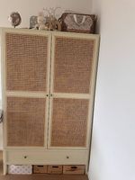 Kleiderschrank Rattan Hellgrün-Beige