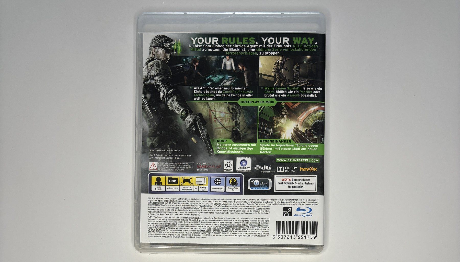 Jeux: PS3 - Tom Clancy's Splinter Cell: Blacklist – D'occasion à Allschwil par Bullach 2