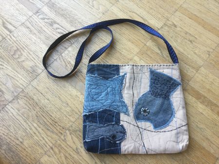 Schultertasche Fische Hand-made