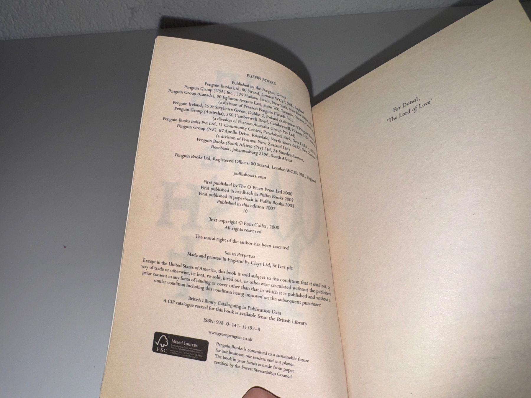 Libri: NOVEL: Eoin Colfer, The wish list – Usato da Grosswangen venduto da English_books 2