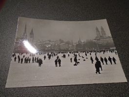 Ansichtskarte, Zürich, Seegfrörni 1963