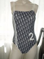 Ungetragen! Badeanzug Dior Oblique Grösse M blau/weiss