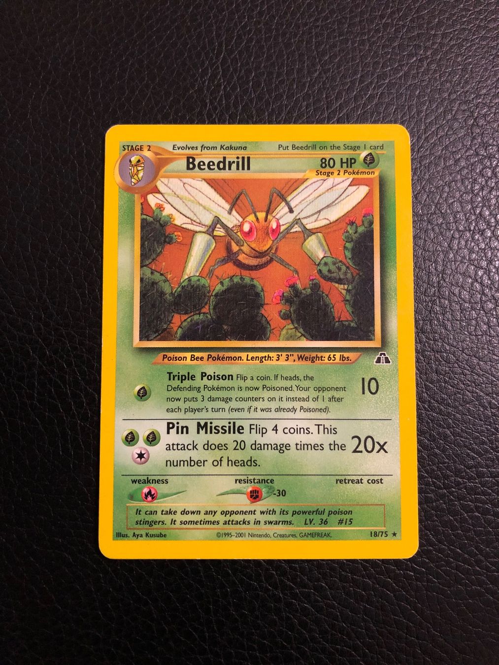 Pokémon Carte collezionabili: 2000 Neo Discovery Beedrill rare 18/75 Ab 1 – Usato da Paradiso venduto da Pkmn10