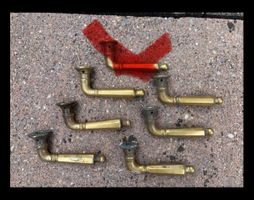 Türfallen Messing 6 Stk. Alter Zustand Biedermeier
