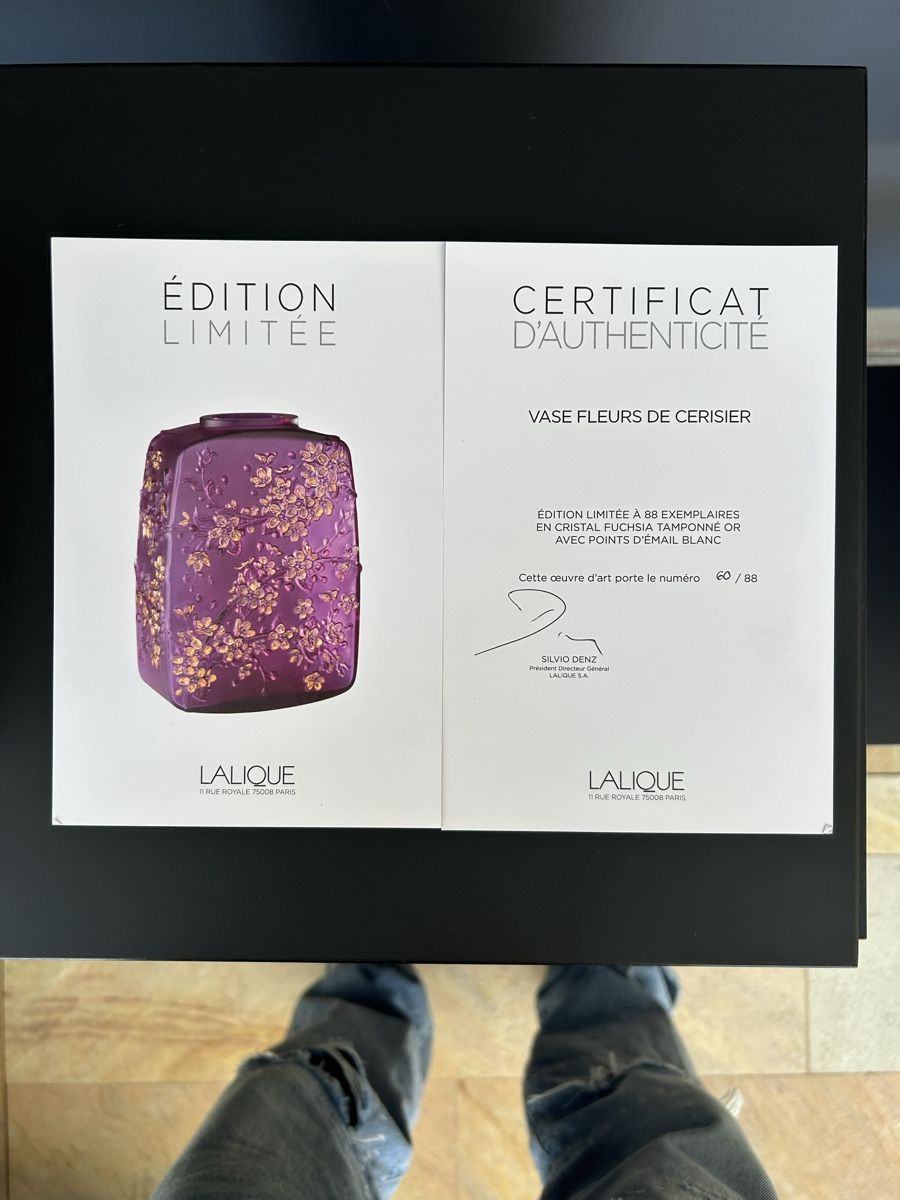 Lalique Vasen & Gefässe: Vase Lalique Édition Limitée Fleurs de Cerisier – Neu (gemäss Beschreibung) aus Châtillon FR von xwillow 4