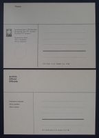 2 PTT Dienstpostkarten, FRANCO und AMTLICH ungelaufen