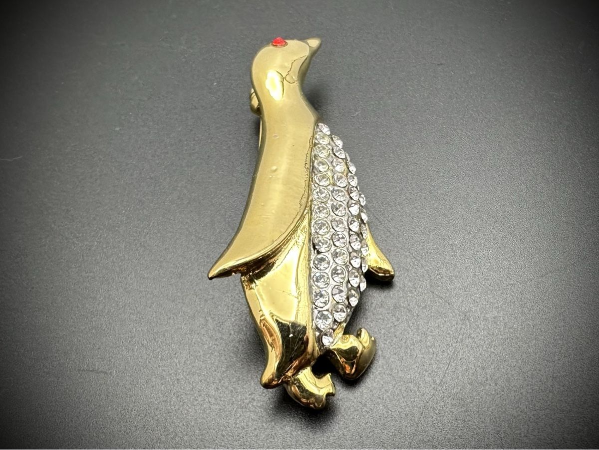 Spille & Fermagli: Vintage Pinguin Brosche mit Strasssteinen – Usato da Lamone venduto da LaCantinaMagica 4