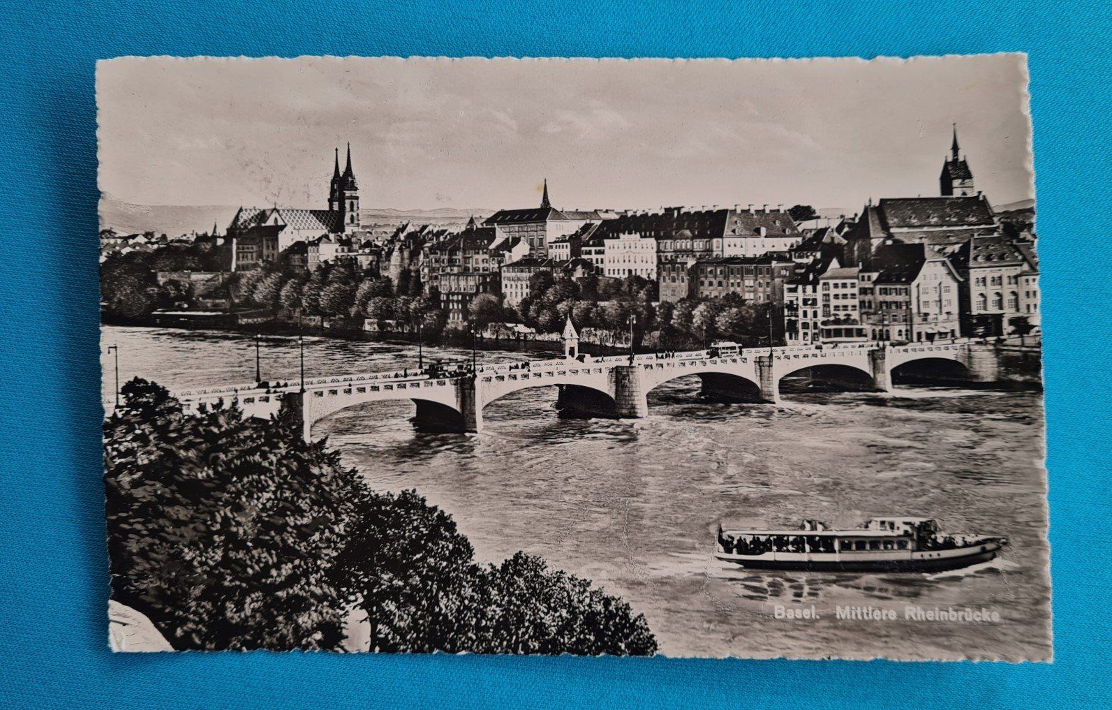 Cartes postales: Ansichtskarte Rheinbrücke Basel – D'occasion à Saland par V-Tour