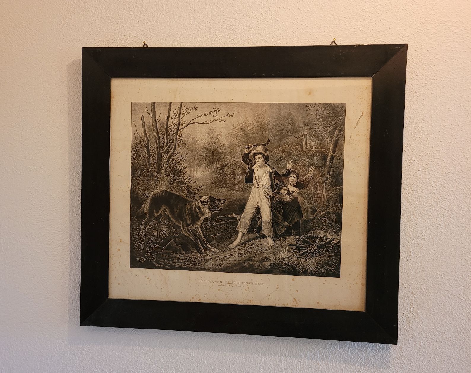 Dipinti: Druck "Der tapfere Knabe und der Wolf" – Usato da Zofingen venduto da Silverymoon74