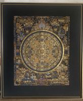 Rare Thangka Tibétain – Peint main à l'Or 24K