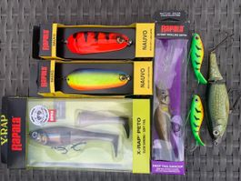 Rapala Set 7 Stück Peto Wobbler Blinker Shad NEU OVP
