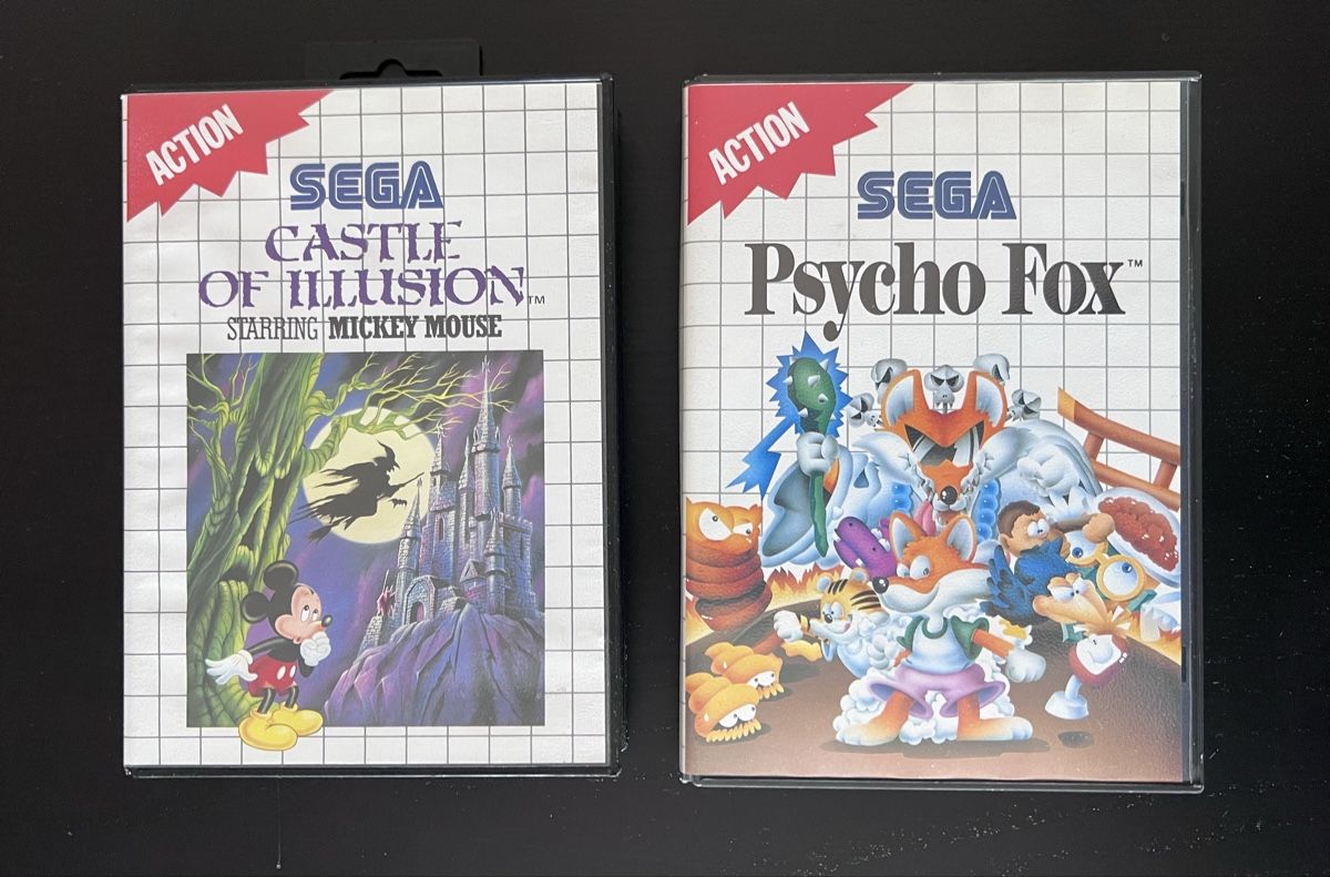 Sega Giochi: Psycho Fox & Castle of Illusion Master System OVP Spiele – Usato da Basel venduto da IndianaJones