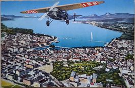 Ansichtskarte Genf Fokker F-lla, Balair gelaufen 1931
