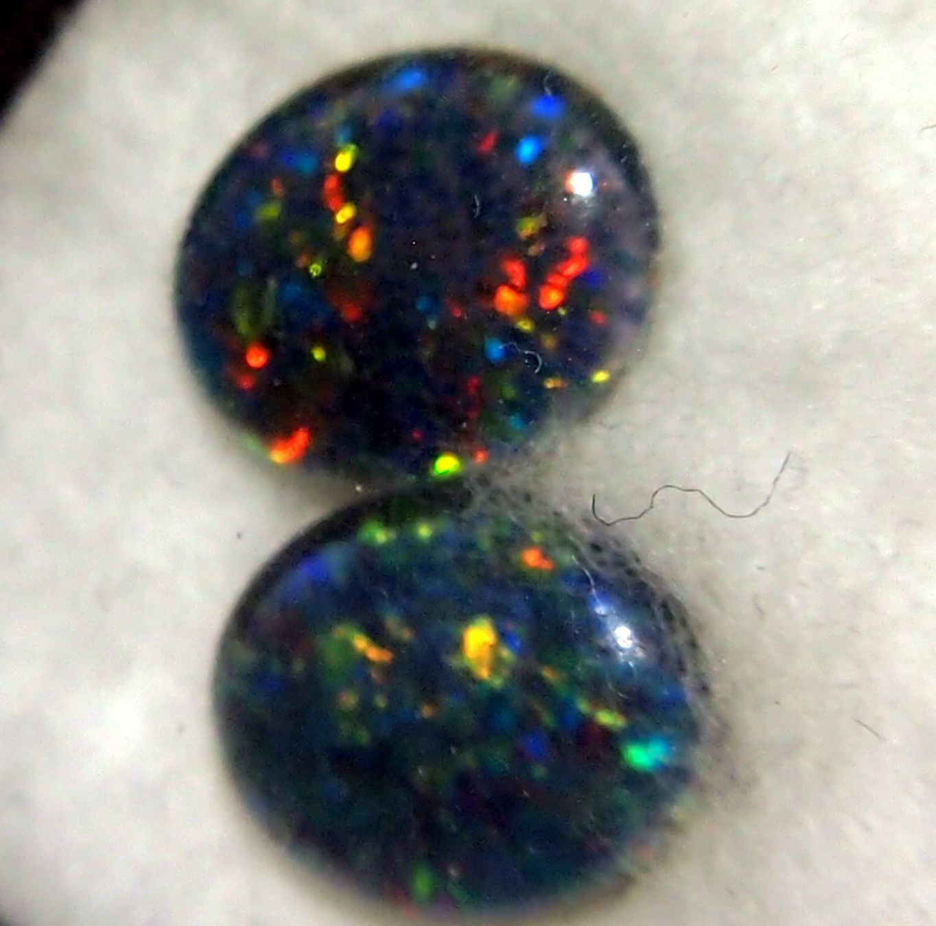 Edelsteine: 2 x 1,7 ct. Blackopal Triplette – Neu (gemäss Beschreibung) aus Reinach BL von Hesekiel39 6