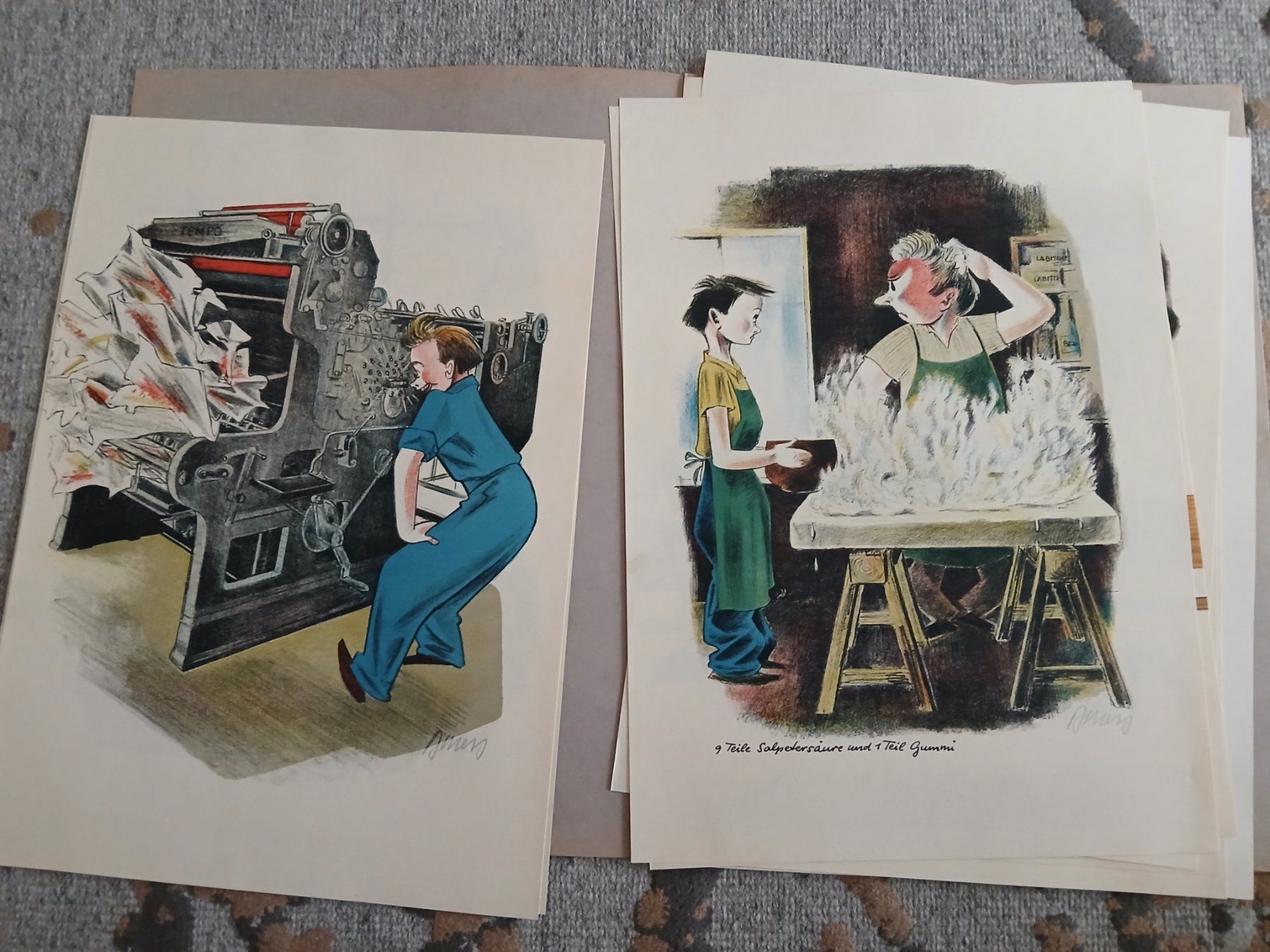 Grafica & Litografie: 10 Original Lithographien Bernhard Merz "Mappe Nachwuchs" – Nuovo (secondo la descrizione) da Zürich venduto da ast_8nph 4