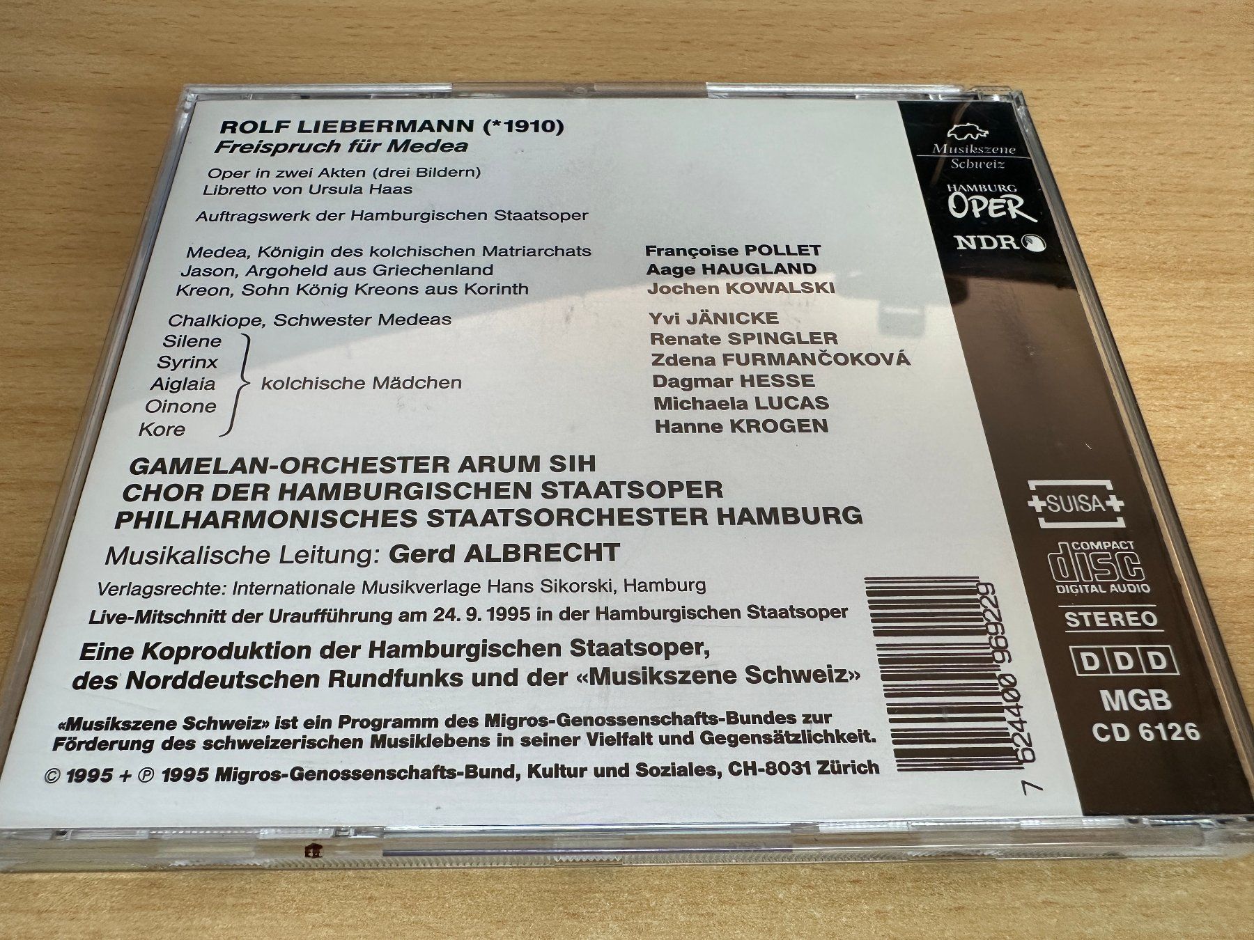 CDs: Rolf Liebermann – Freispruch Für Medea – Gebraucht aus Rikon im Tösstal von Alpenmutz 1