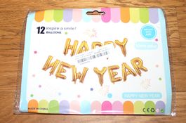 Happy New Year Folienballons Set, Neu & OVP 🎉🎈Girlande