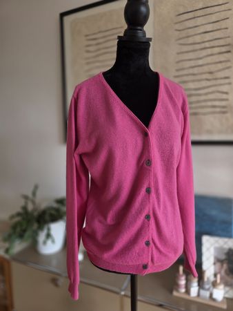 WoolOvers Cardigan aus Merino & Kaschmir – Gr. M, Pink