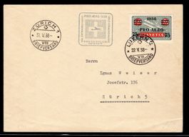 CH - Flugpost - Sonderflug - SF 38.1i - Pro Aero 1938