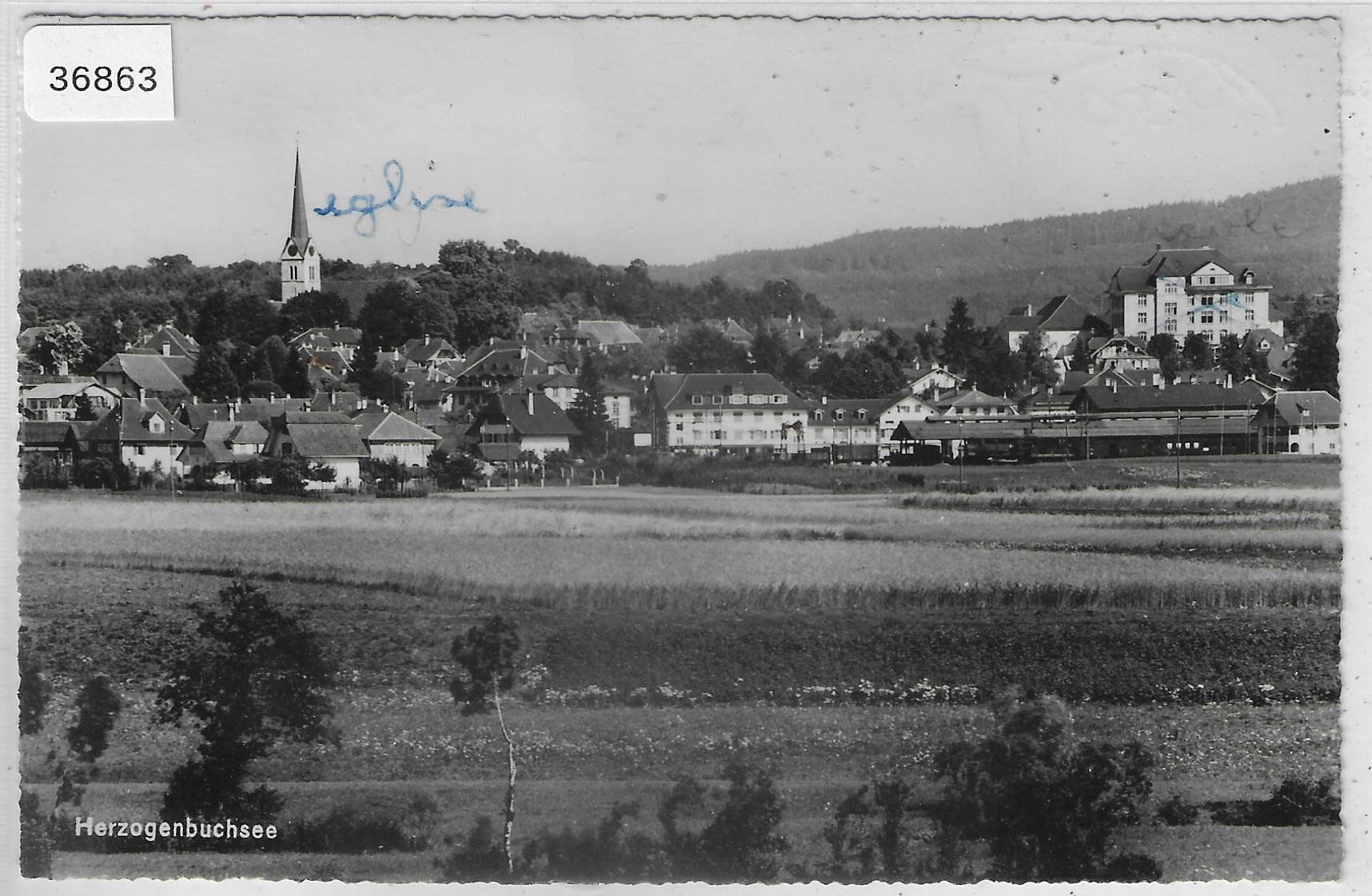 Cartes postales: Herzogenbuchsee - Generalansicht mit Bahnhof – D'occasion à Ettingen par Kartenplanet
