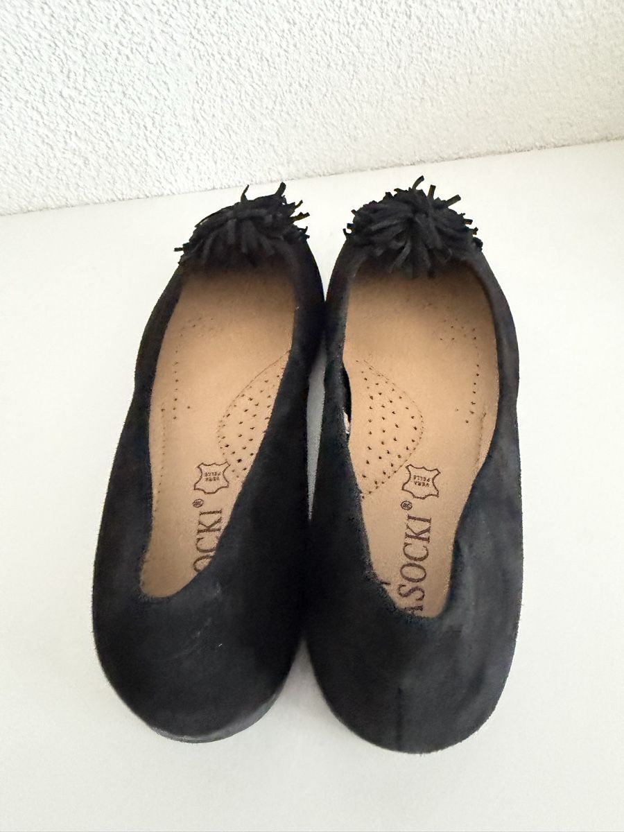 Chaussures femmes: Schwarze Ballerinas LASOCKI Grösse 38 mit Bommel – Neuf (Voir description) à Langnau am Albis par Schneeflocke92 6