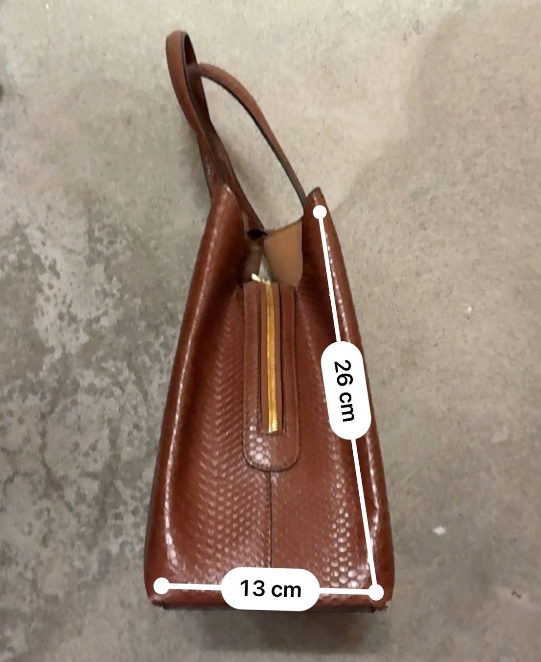 Borse da donna: Braune Handtasche in Kroko-Optik – Usato da Schlieren venduto da itsquality 8