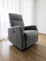 Elektrischer Relaxsessel Grau mit USB-Anschluss