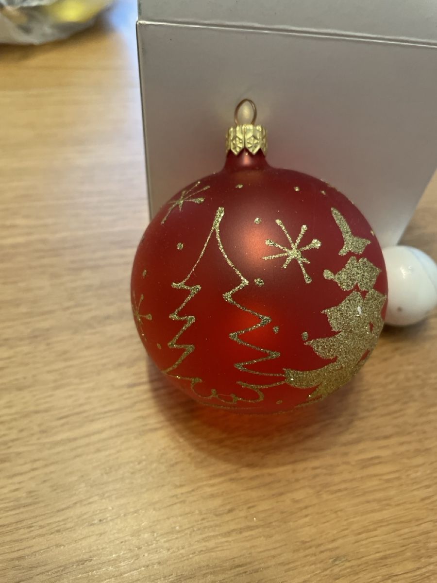 Tutte le decorazioni: Weihnachtskugel, rot mit goldenem Reh, Christbaumschmuck – Usato da Zürich venduto da spo_zxm7 1