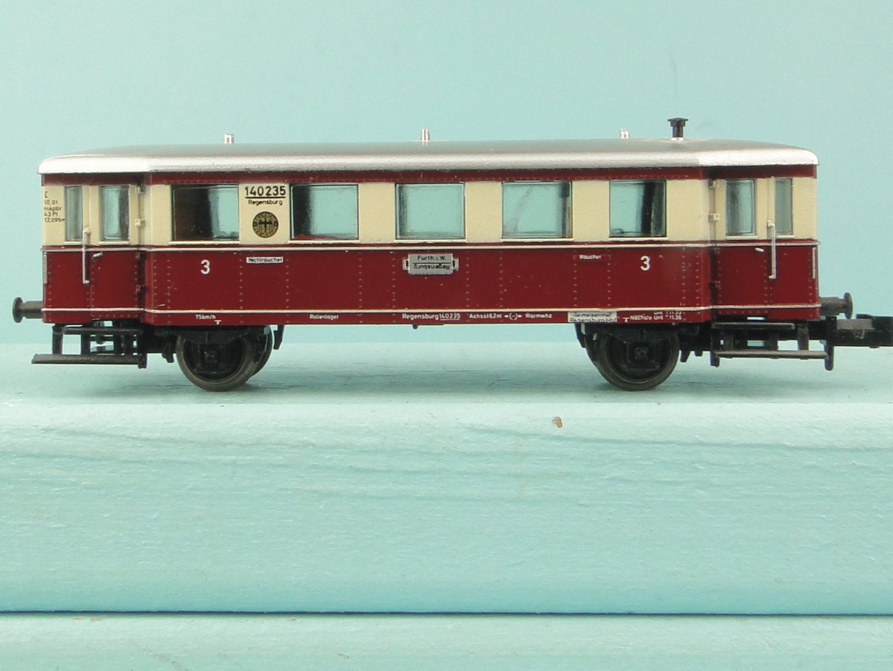 Trix Modelleisenbahnen: Minitrix 2095 Spur N Beiwagen – Gebraucht aus Bülach von Albitrain 1