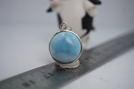Larimar Rund    Silber 925 Silber  Anhänger