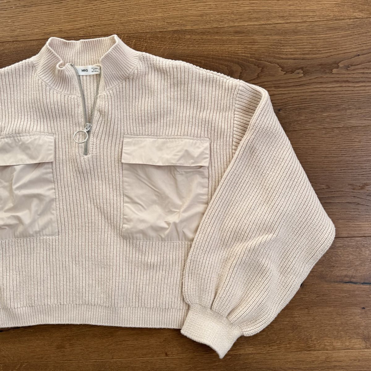 Mango Pulls & Sweat-shirts: MANGO Strickpullover Half-Zip Beige – Grösse M – D'occasion à Zürich par lin_syb2 1
