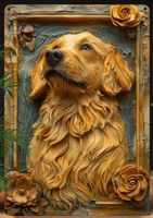 Aluschild Golden Retriever