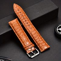Lederarmband Kroko-Look 22mm / Cinturino stampa coccodrillo