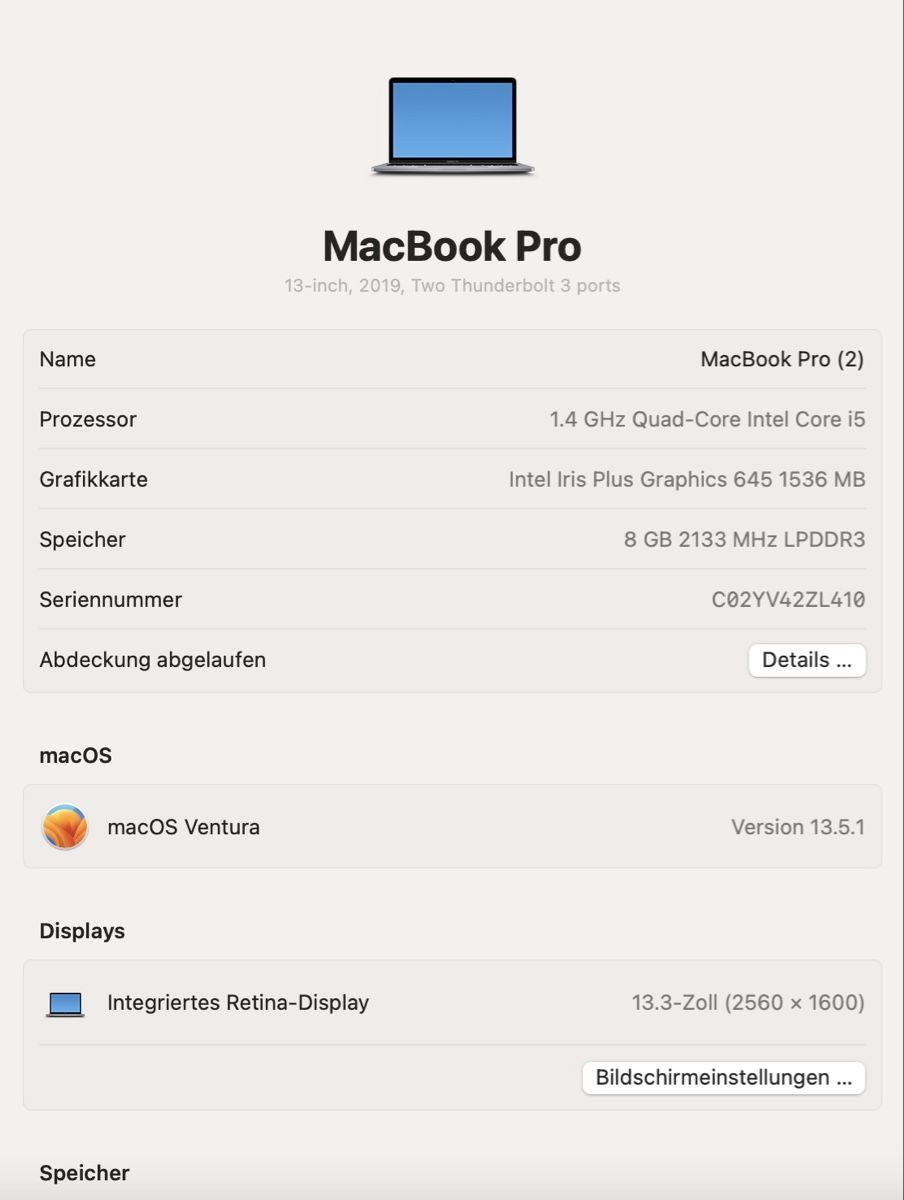 Apple Notebooks: Apple Macbook Pro 13 Zoll – Gebraucht aus Glattpark(Opfikon) von Leila79 5