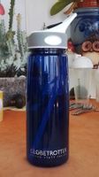 Globetrotter Trinkflasche blau für unterwegs Wanderung