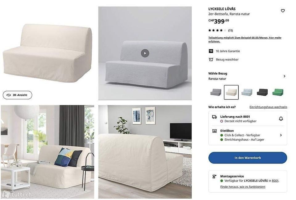 Divani: Tolles Bettsofa – Usato da Riehen venduto da Bliss1978 1