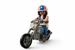 Playmobil Chopper Motorrad mit Figur, Top Zustand!