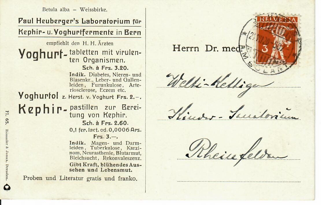 Tutti i francobolli: PK, Paul Heubergers Laboratorium Bern 1920 – Usato da Hochdorf venduto da Ziegel-16
