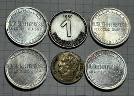 Konvolut 6 Medaillen und Jetons 