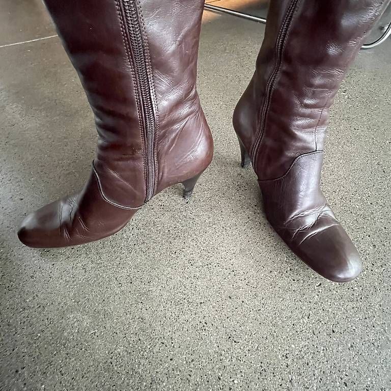 Navyboot Scarpe da donna: NAVYBOOT - DUNKELBRAUNE LEDERSTIEFEL – Usato da Biel/Bienne venduto da inf_ssm8 2