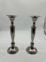 Elegant Vintage Silver Candlestick Holders, Set of Two