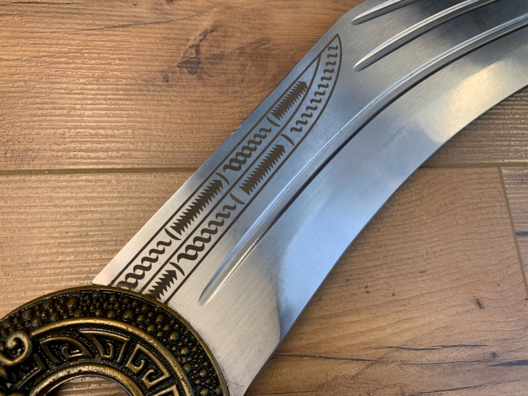 Posate: XXL massive Kukri Machete Messing-Griff & Ring-Knauf 85cm – Nuovo e nell'imballaggio originale da Bergdietikon venduto da shopAgent 5