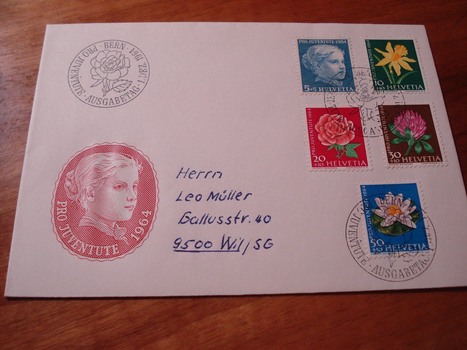 Tutti i francobolli: FDC Pro Juventute 1964, gelaufen – Usato da Niederwil AG venduto da morostahu