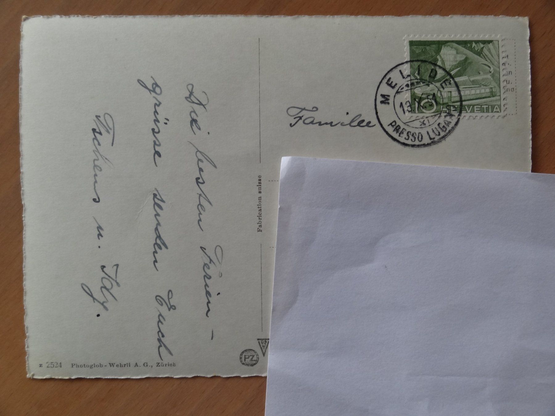 Cartes postales: Melide -TI -1951 – D'occasion à St Léonard par Riglin 1