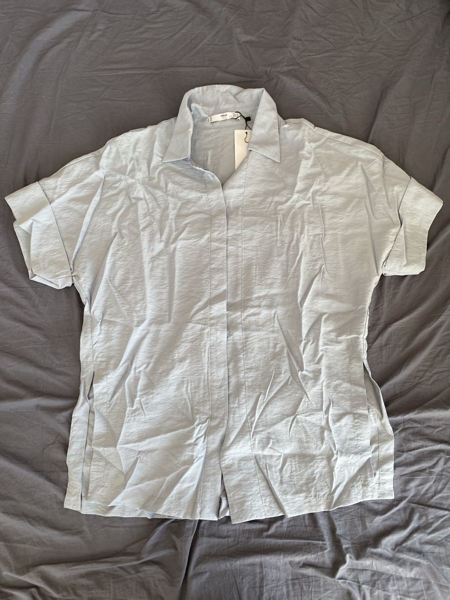 Mango Camicette: blaue Bluse – Nuovo (secondo la descrizione) da Huttwil venduto da mandala123