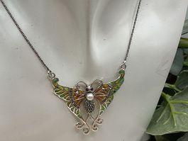 Collier mit Jugendstil Mittelteil, Sterlingsilber