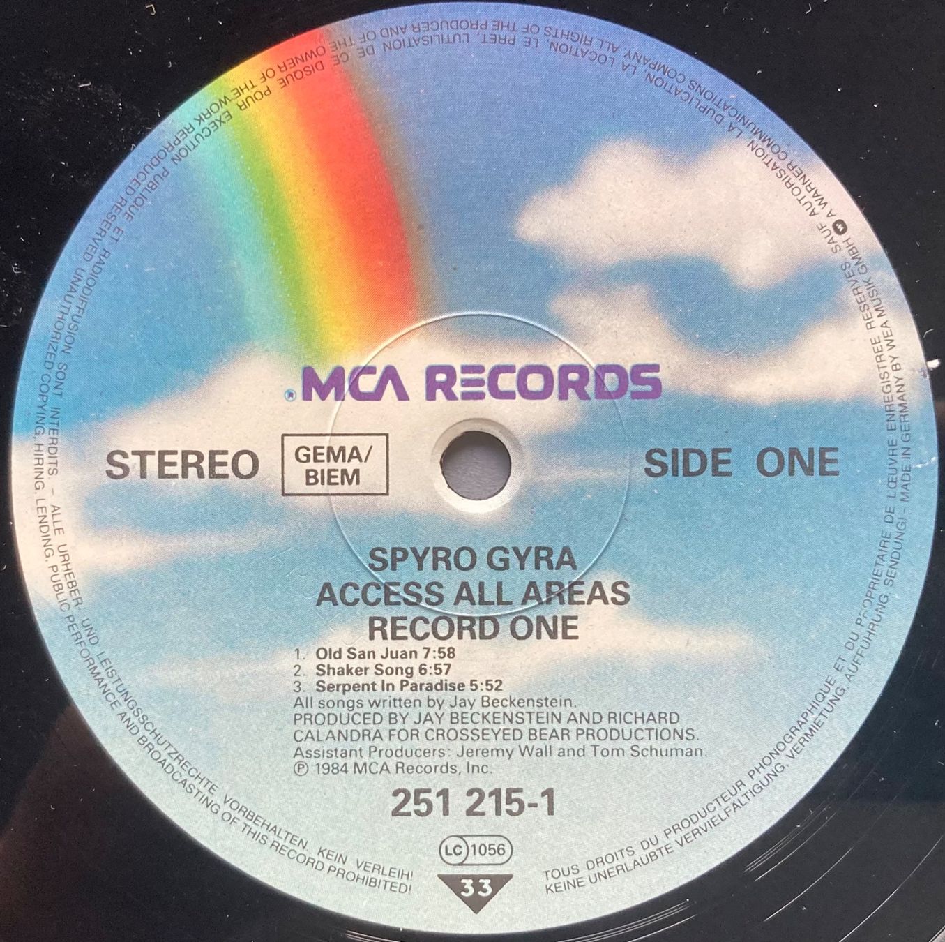Dischi in vinile: SPYRO GYRA - ACCESS ALL AREAS – Usato da Poliez-Pittet venduto da Newtown-Records 3