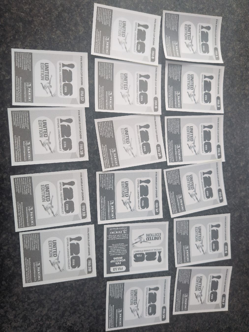 Panini Sammelbilder & Trading cards: 16 Frankreich Panini  – Neu (gemäss Beschreibung) aus Dittingen von uke4243