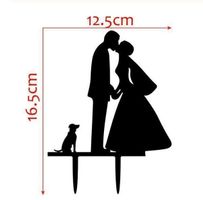 NEUER Topper Paar und Hund - Hochzeitstorte - 202990