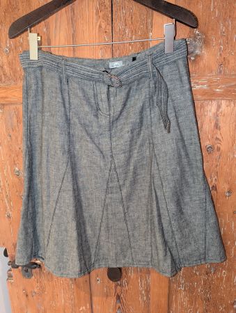 Eleganter A-Linien-Rock von feel thirtyone Gr 38 Leinen BW